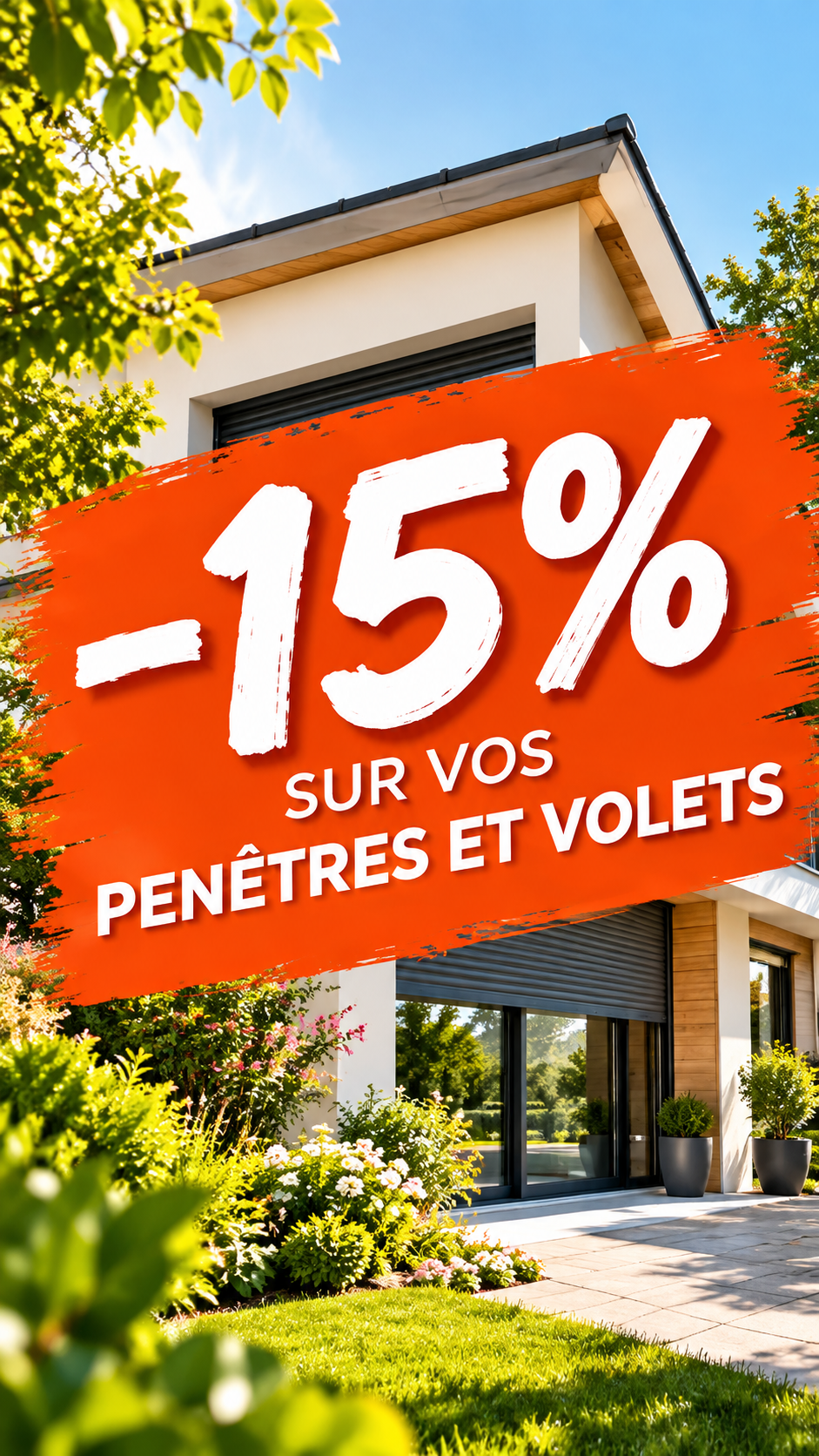 -15 % sur vos fenêtres et volets