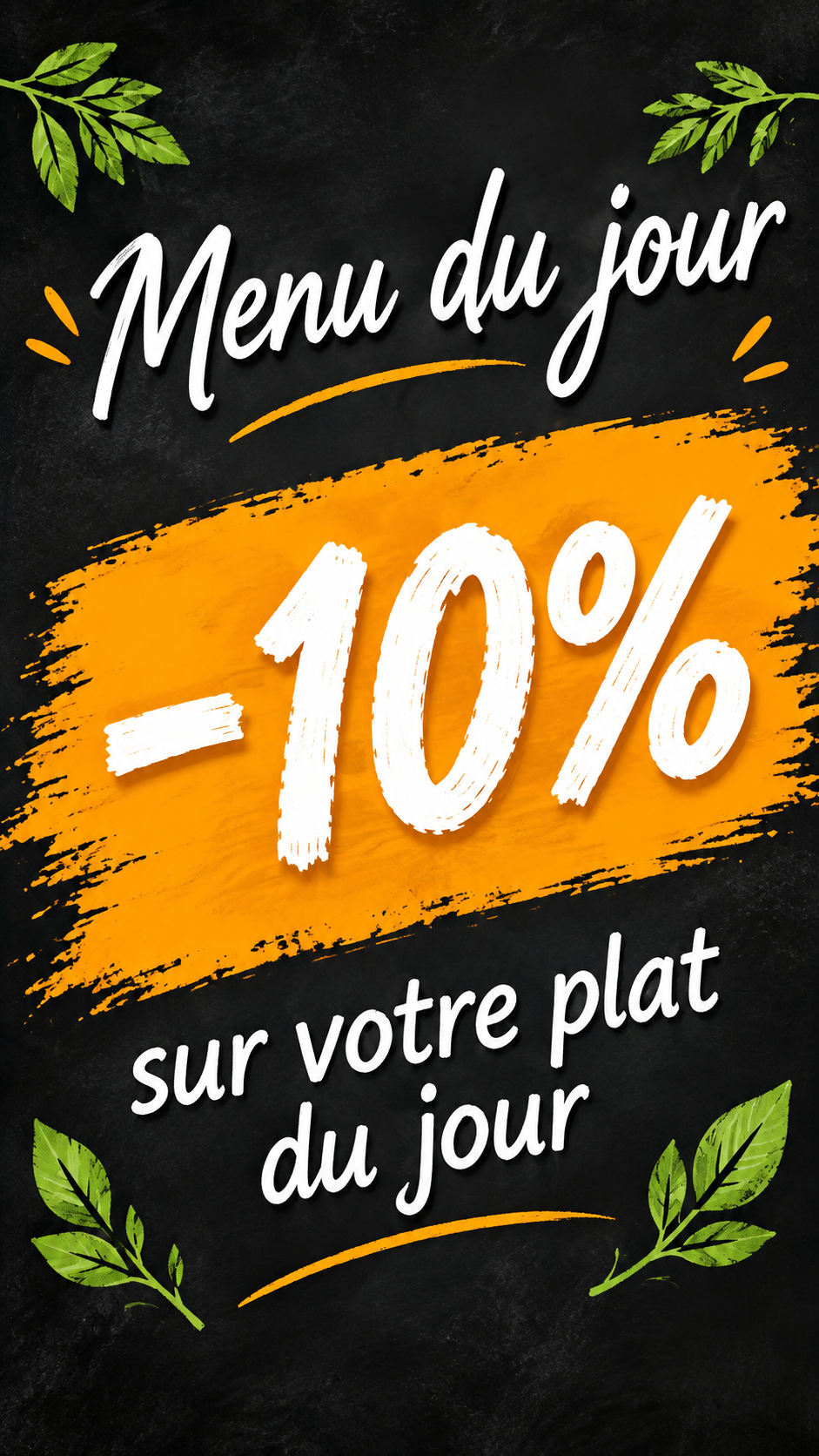 -10 % sur le plat du jour